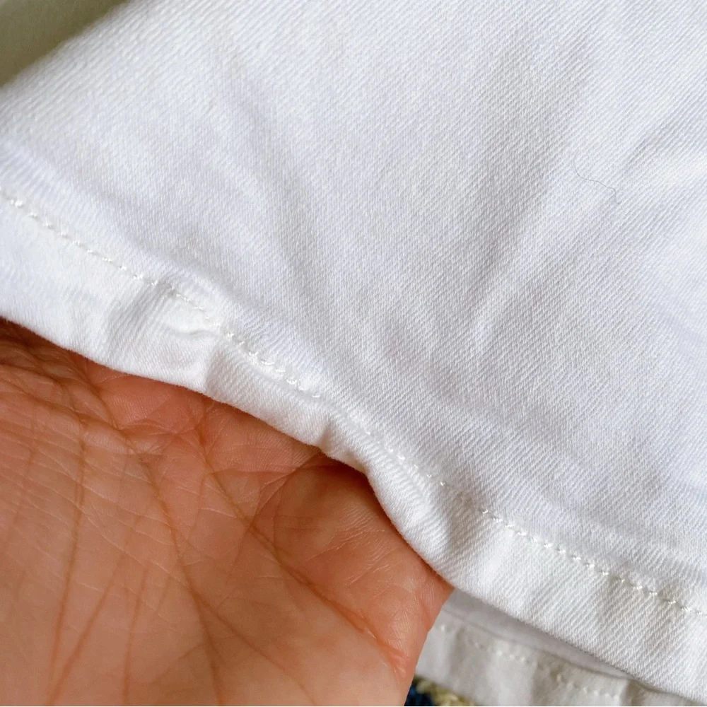 🐚 MISS BON WHITE COTTON HIGH WAIST JEAN SHORTS!